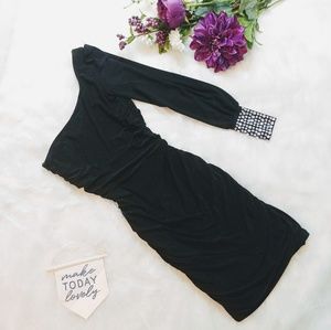 Crystal Cuff Little Black Dress